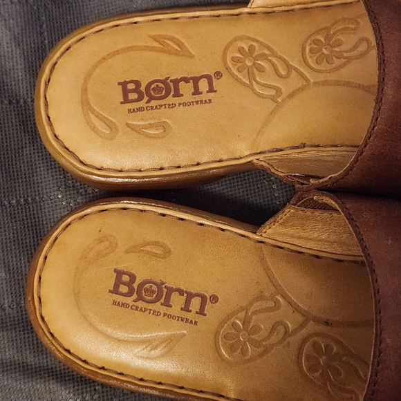Born Ladies Brown Leather Sandals Size 8 - Picture 5 of 7